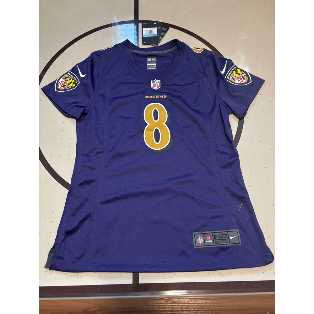 Nike Baltimore Ravens Lamar Jackson 8 Jersey Womens Medium Purple NFL On Field